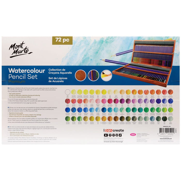 Watercolour Pencil Box Set Premium 72pc