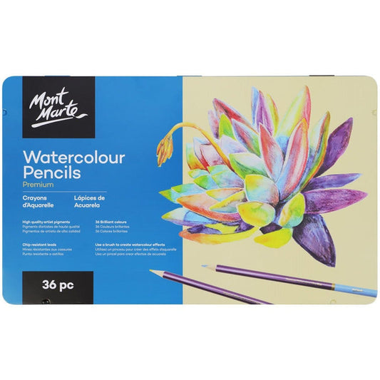 Watercolour Pencils in Tin Premium 36pc