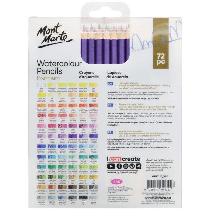 Watercolour Pencils Premium 72pc