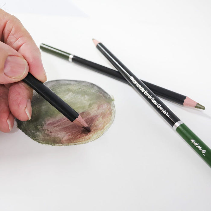 Watersoluble Earth Tones Coloured Graphite Pencils Signature 12pc