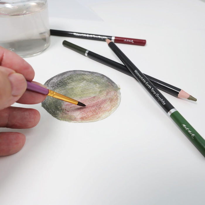 Watersoluble Earth Tones Coloured Graphite Pencils Signature 12pc