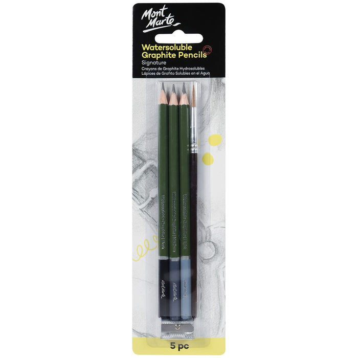 Watersoluble Graphite Pencils Signature 5pc