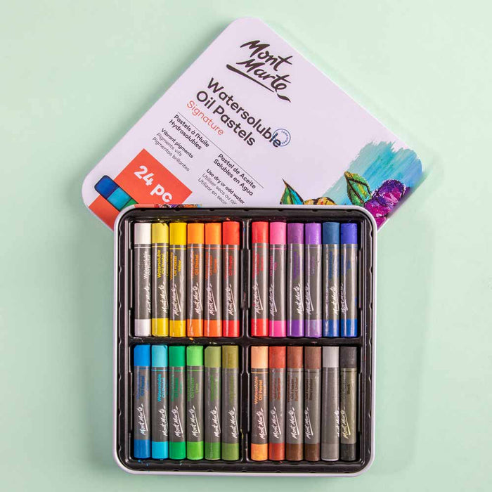 Watersoluble Oil Pastels in Tin Box Signature 24pc