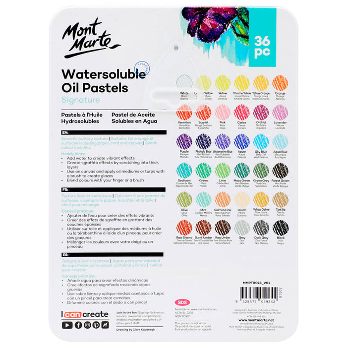 Watersoluble Oil Pastels in Tin Box Signature 36pc
