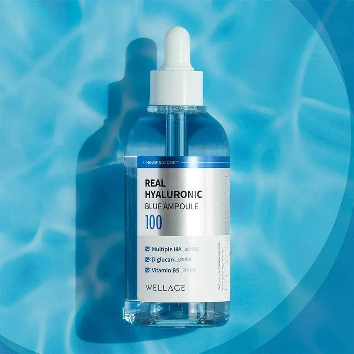 [WELLAGE] Real Hyaluronic Blue Ampoule 100 100ml WELLAGE