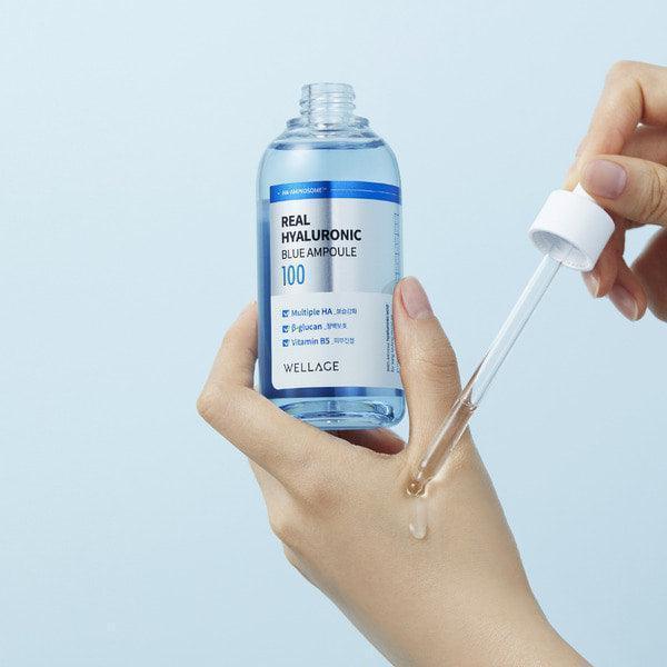 [WELLAGE] Real Hyaluronic Blue Ampoule 100 100ml WELLAGE