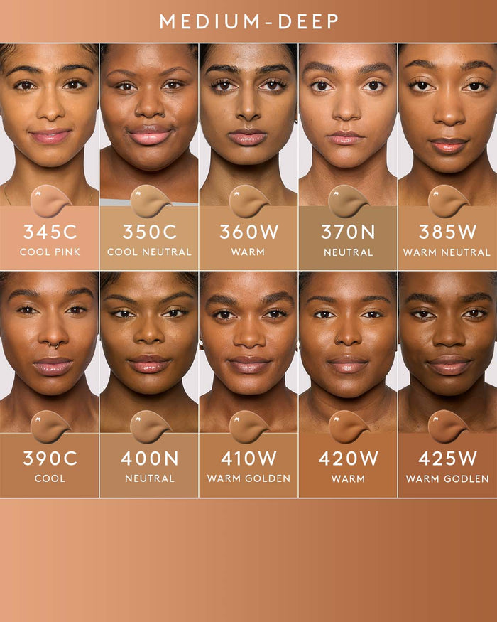 Medium - deep skin tone model grid.