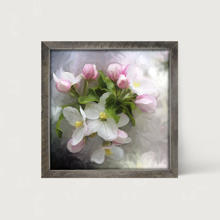 White and Pink Blooms- Framed art