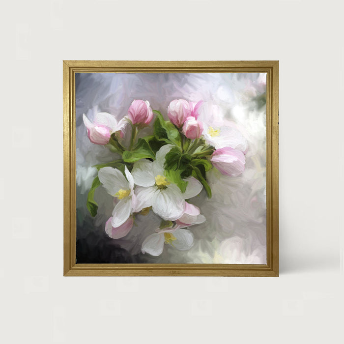 White and Pink Blooms- Framed art