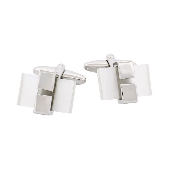 White Cat's Eye Cufflinks