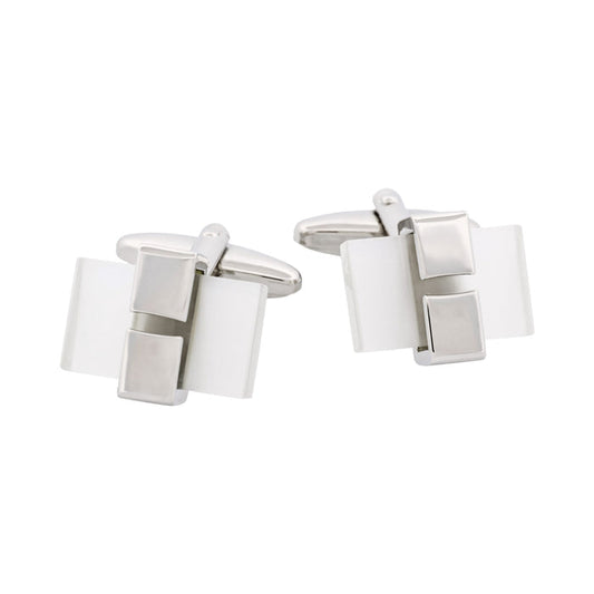 White Cat's Eye Cufflinks