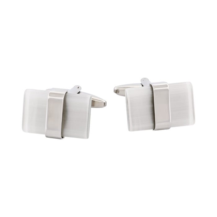 White Cat's Eye Cufflinks