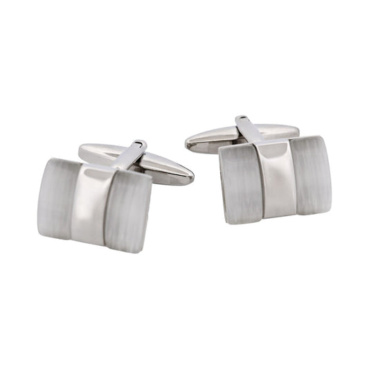 White Cat's Eye Cufflinks