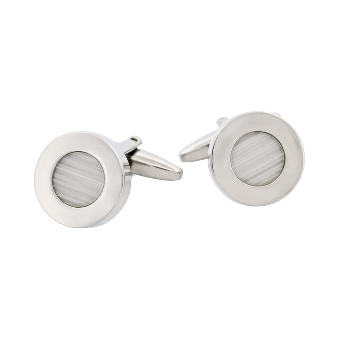 White Cat's Eye Cufflinks