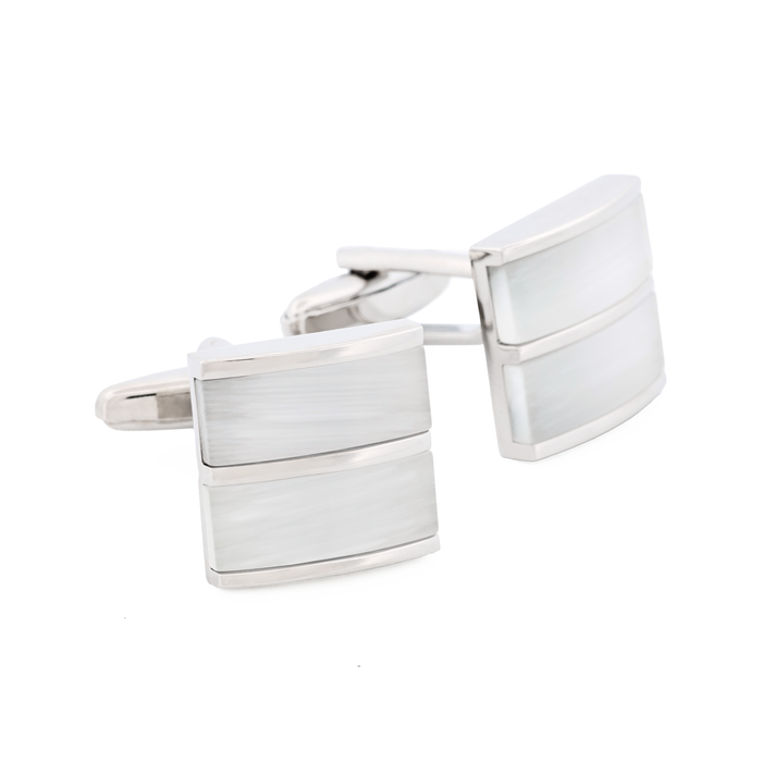 White Cat's eye Cufflinks