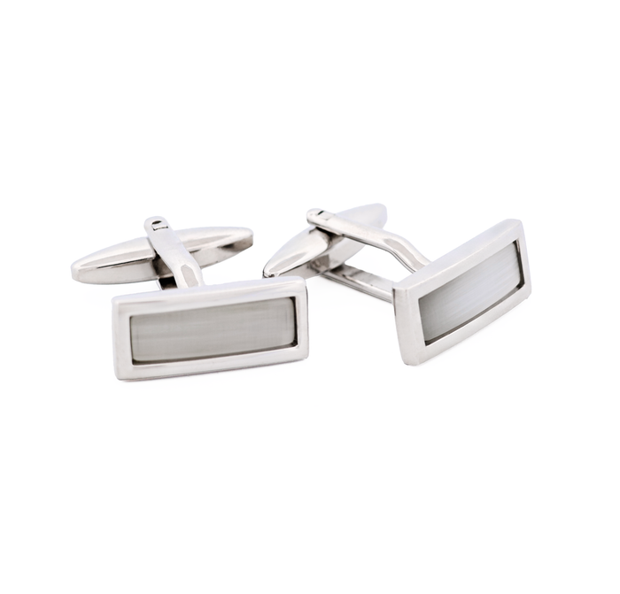 White Cat's Eye Cufflinks