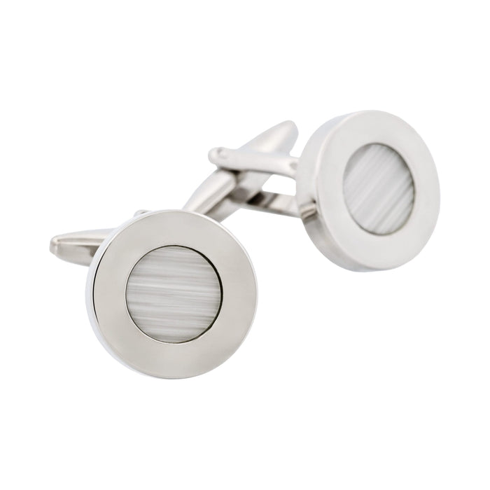 White Cat's Eye Cufflinks