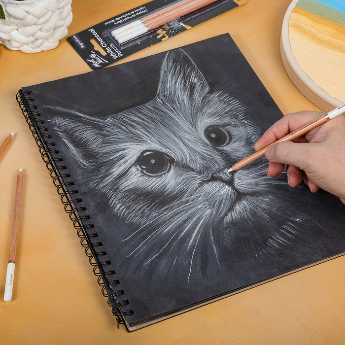 White Charcoal Pencils Signature 3pc