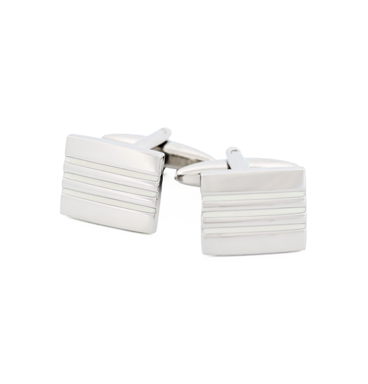 White Enamel Cufflinks