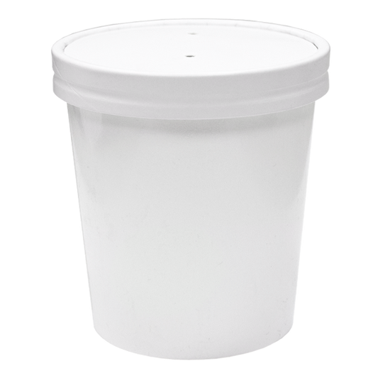 Dispo Soup Containers 26oz / Lids Included / 500 Containers White Heavy Duty Containers