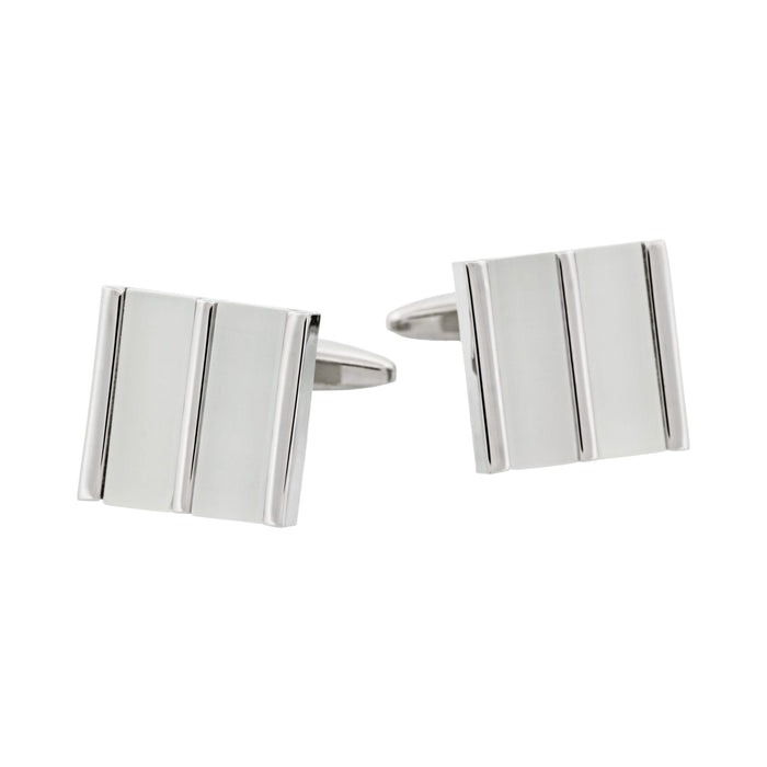 White Striped Cat's Eye Cufflinks
