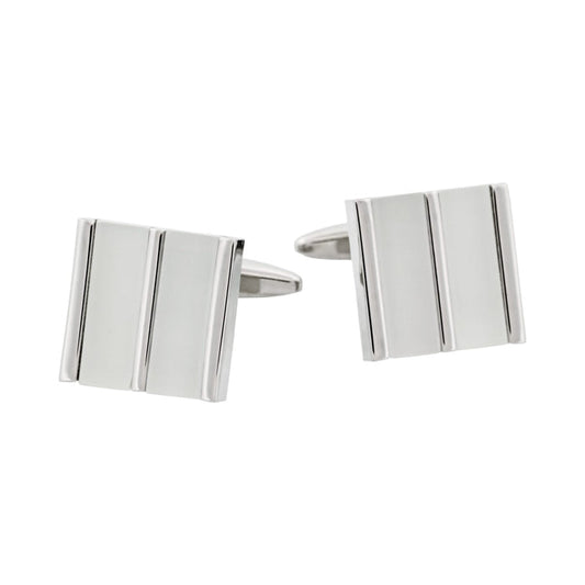 White Striped Cat's Eye Cufflinks