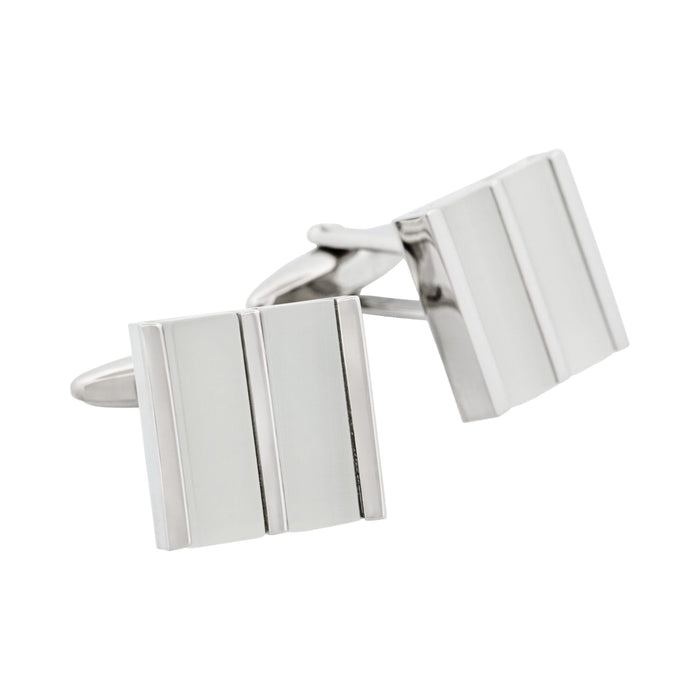 White Striped Cat's Eye Cufflinks
