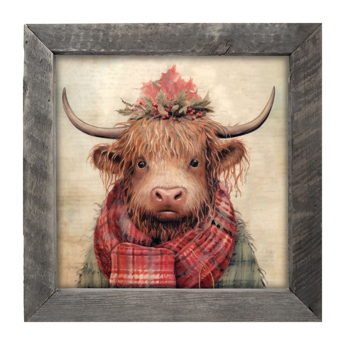 Winter Coat Cow - Framed Art