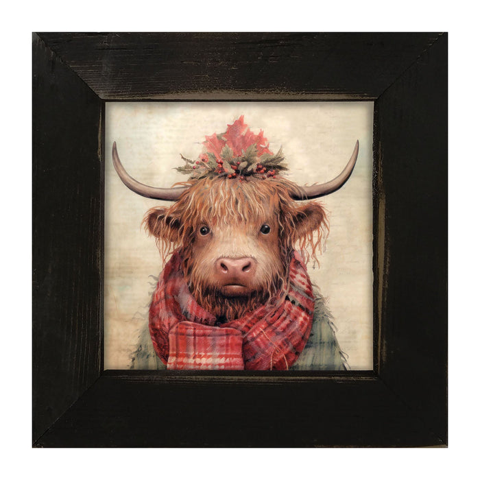 Winter Coat Cow - Framed Art