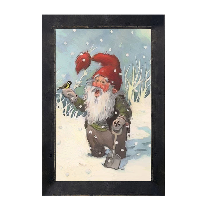 Winter gnome - Framed art