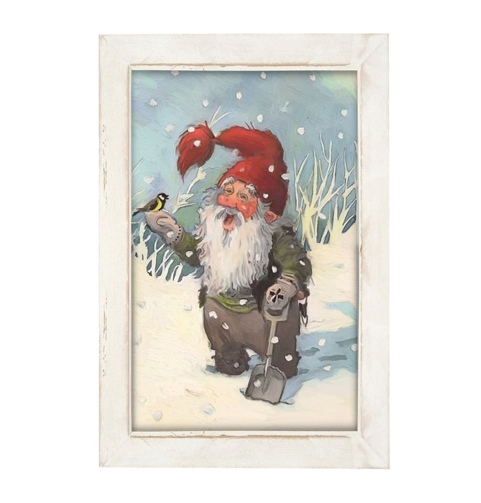 Winter gnome - Framed art
