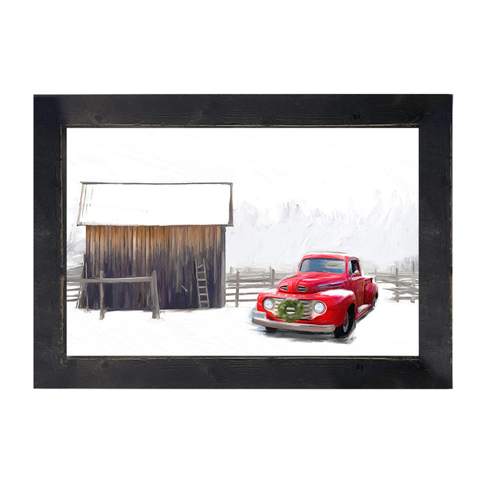 Winter red Ford