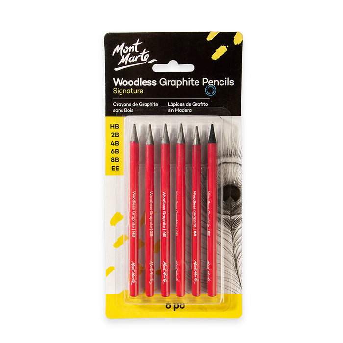 Woodless Graphite Pencils Signature 6pc
