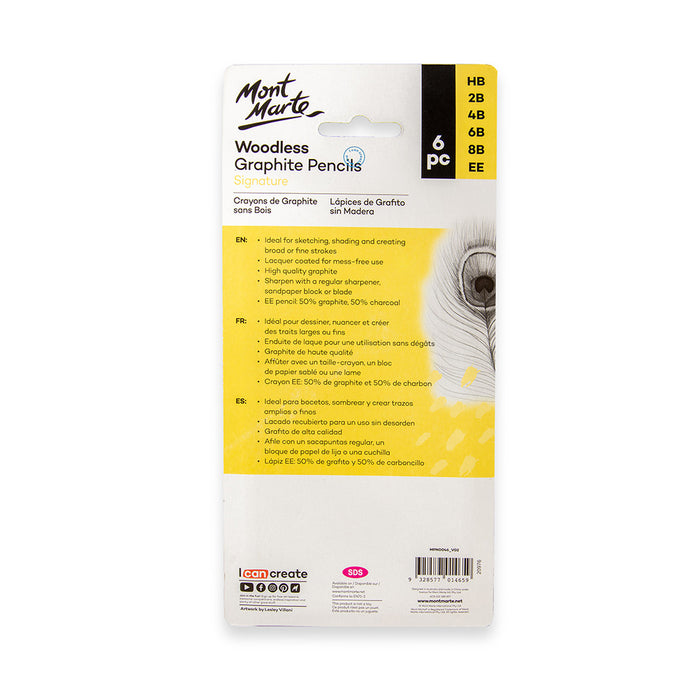 Woodless Graphite Pencils Signature 6pc
