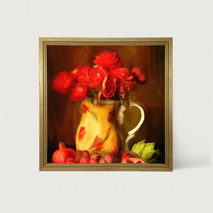 Yellow Vase - Framed art